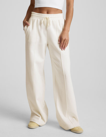 Beyond Yoga Wide Leg Fleece Lounge Pants - White