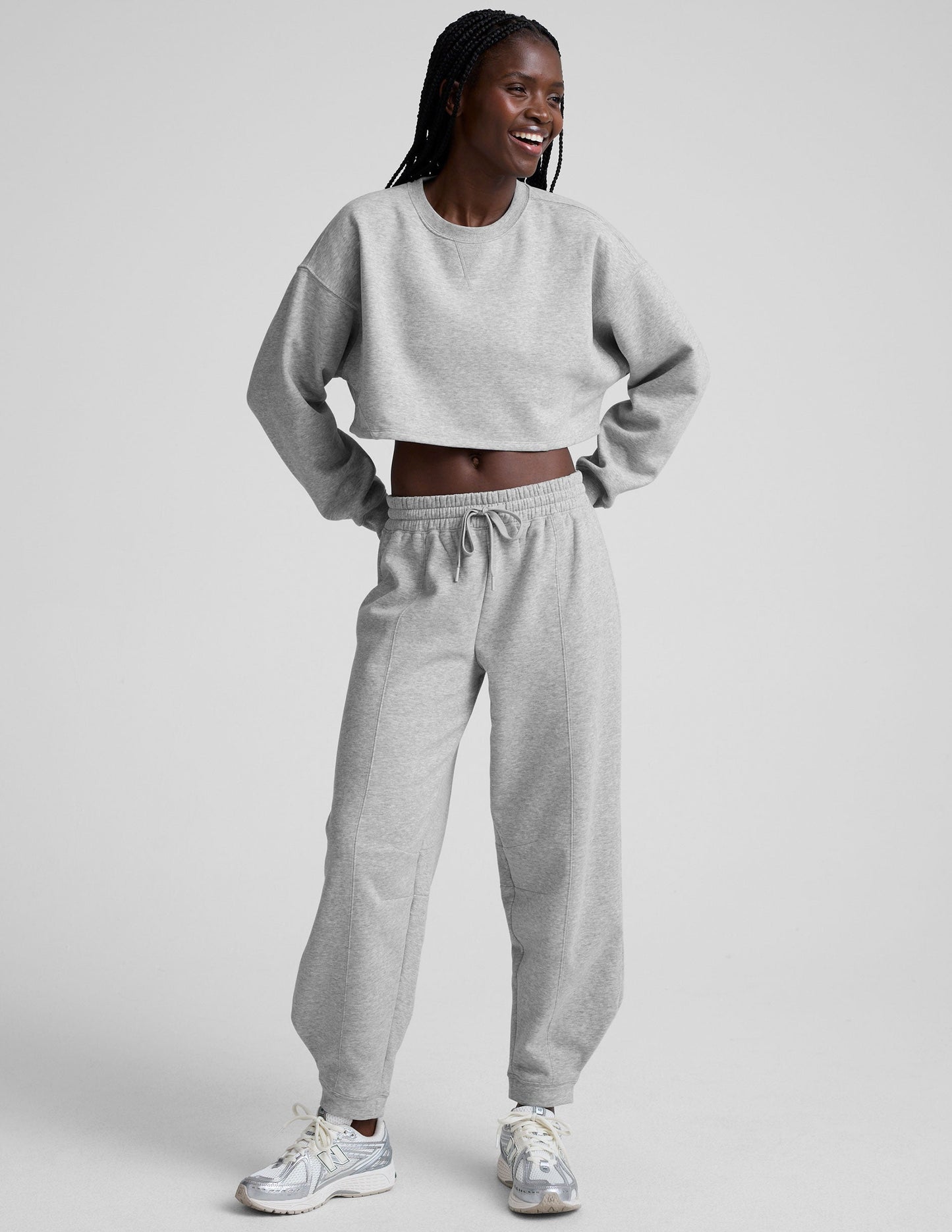 Beyond Yoga Women's Baggy Fleece LuxeFleece Barrel Sweatpant - Gray