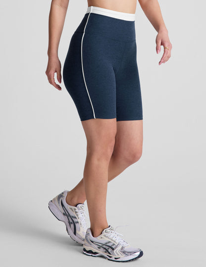 Beyond Yoga High Waisted Biker Spacedye Shorts - Nocturnal Navy