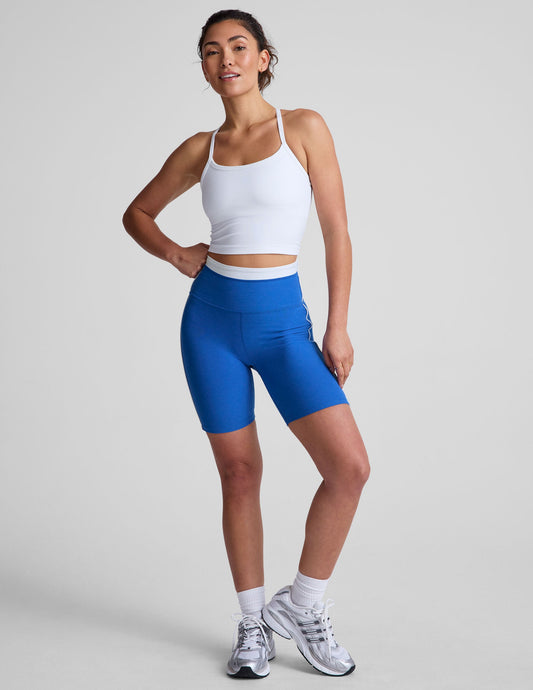 Beyond Yoga High Waisted 5" Spacedye Biker Shorts - Court Blue