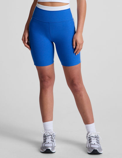 Beyond Yoga High Waisted 5" Spacedye Biker Shorts - Court Blue