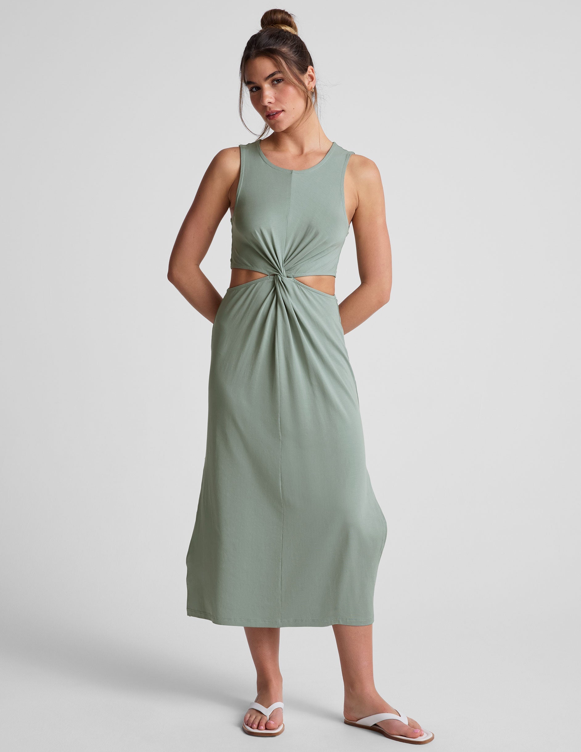 Beyond Yoga Around The World Front Twist Dress