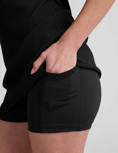 Beyond Yoga The Line Ribbed Mini Dress