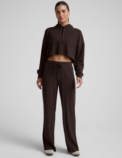 Beyond Yoga Breathe Easy Ribbed Cropped Hoodie