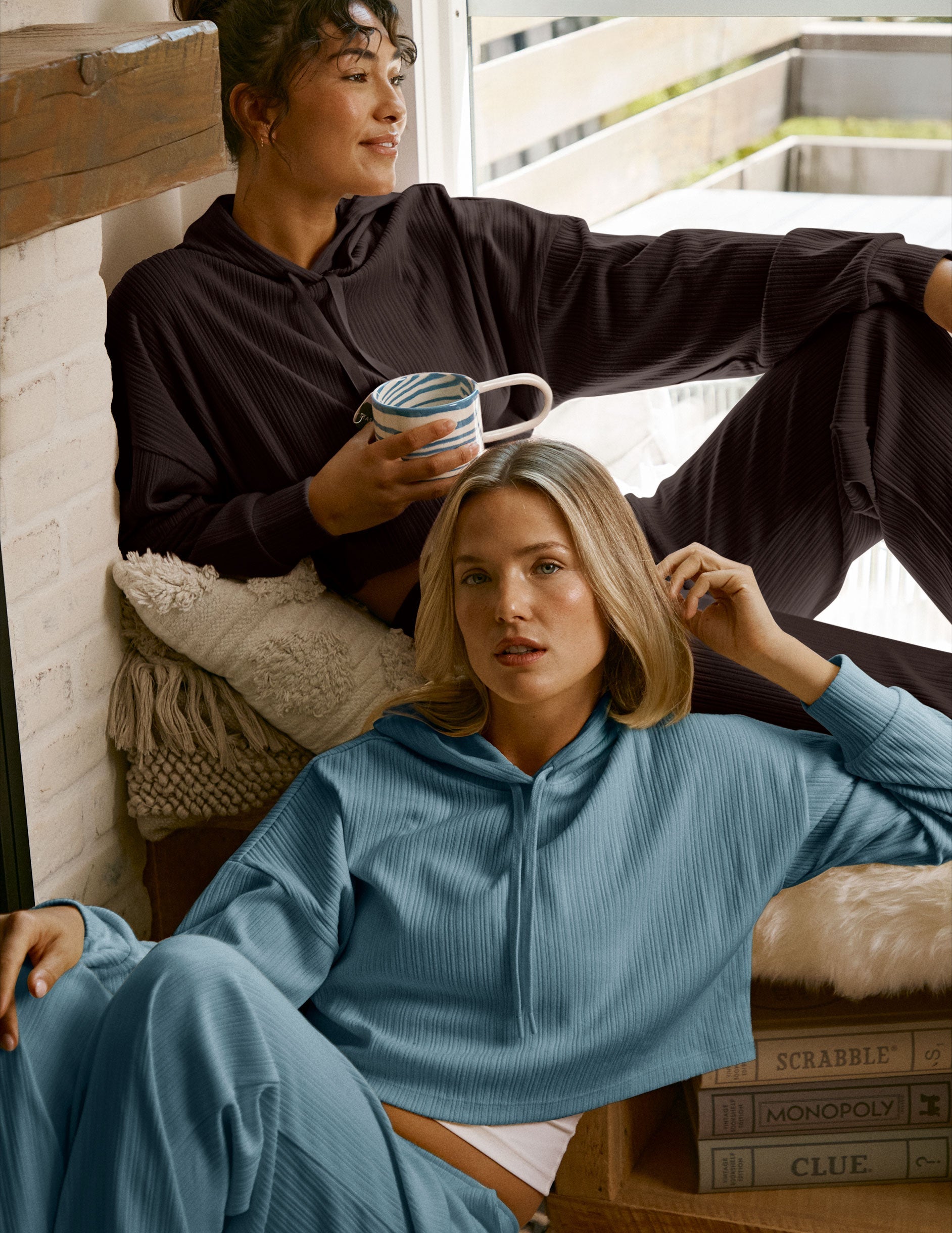 Beyond Yoga Breathe Easy Ribbed Cropped Hoodie