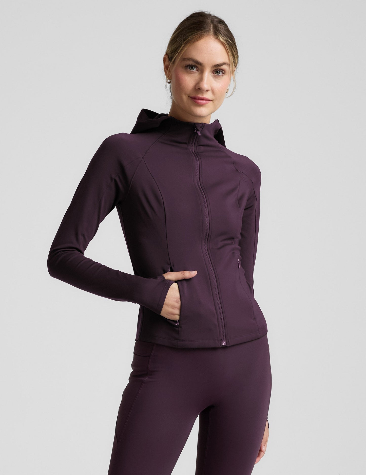 Beyond Yoga Pacer Fleece-Backed Full Zip Jacket