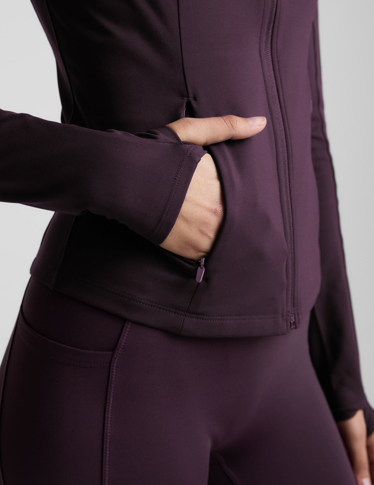 Beyond Yoga Pacer Fleece-Backed Full Zip Jacket