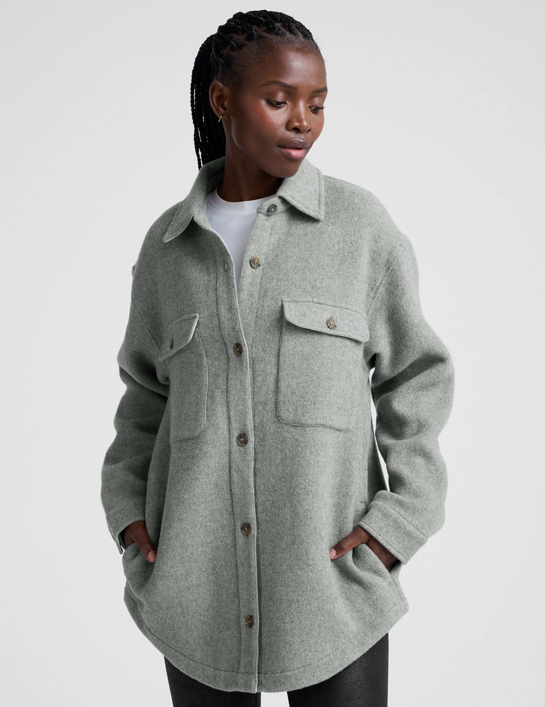 Beyond Yoga Insulated Wool Shirt Jacket