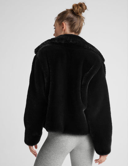 Beyond Yoga On The List Faux Fur Jacket
