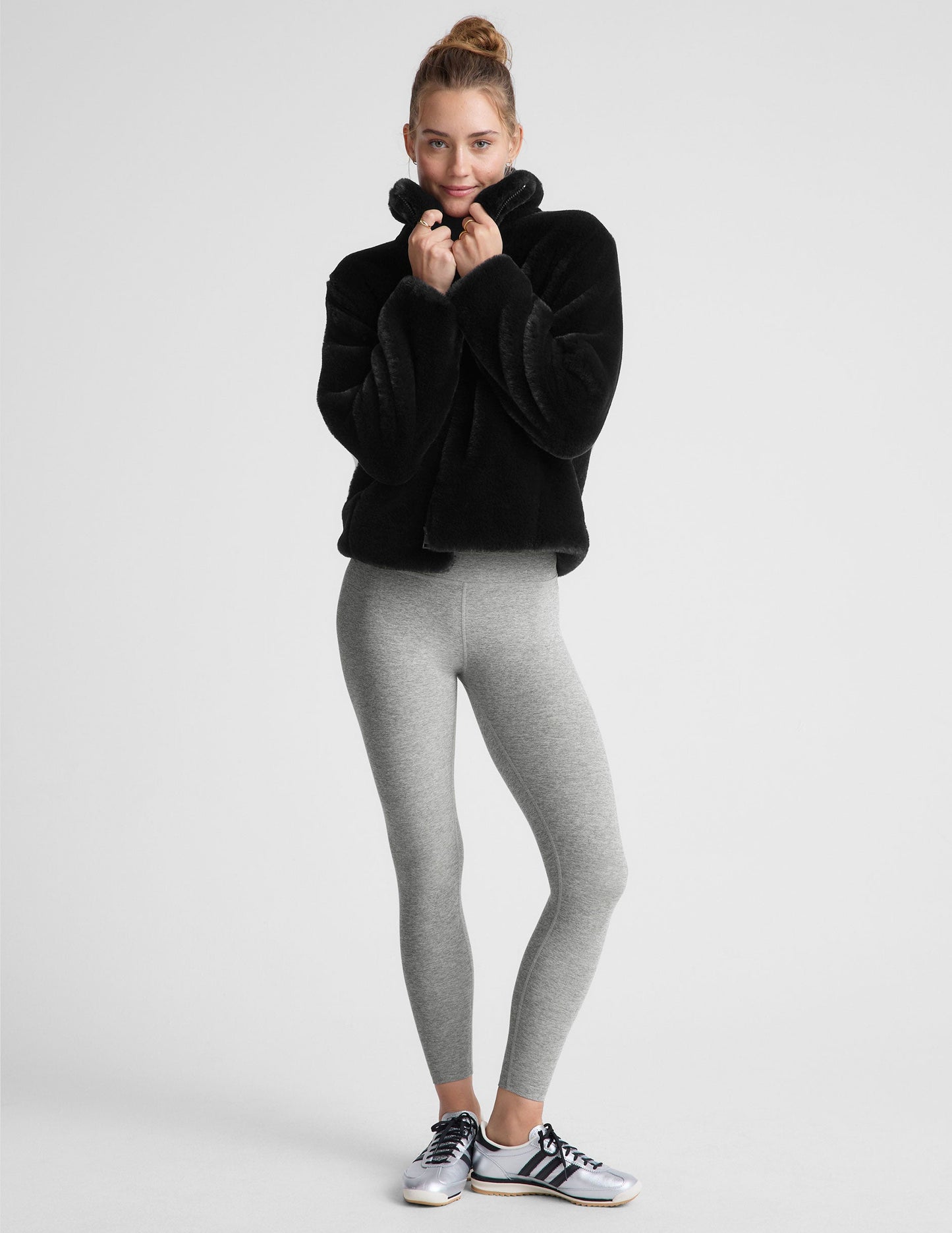 Beyond Yoga On The List Faux Fur Jacket