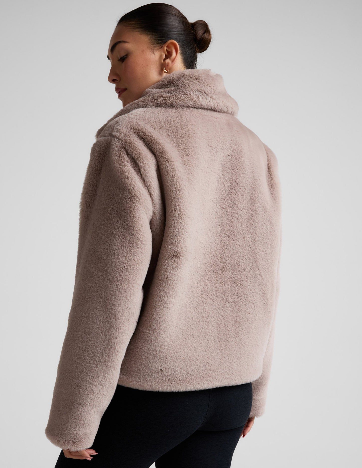 Beyond Yoga On The List Faux Fur Jacket