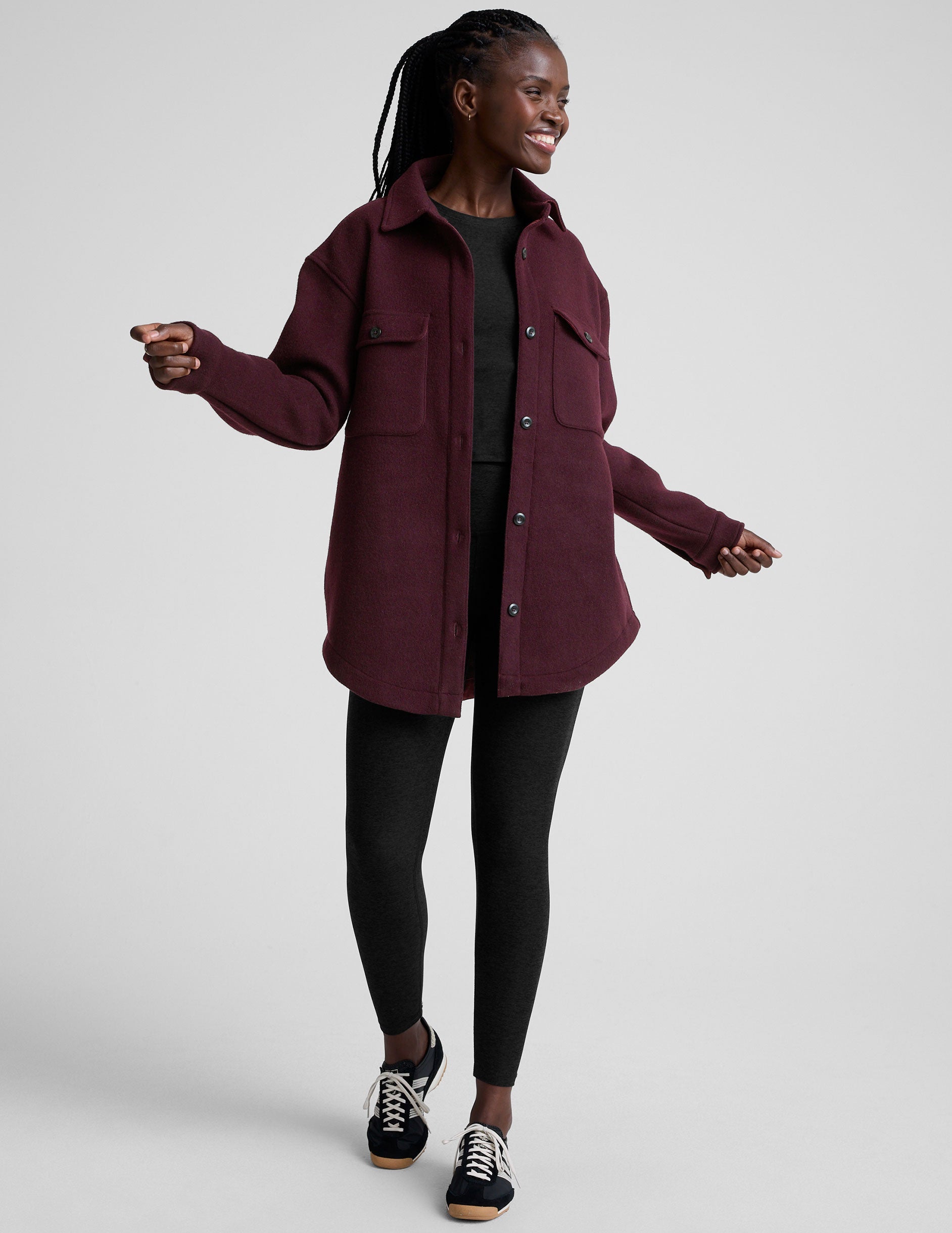 Beyond Yoga Insulated Wool Shirt Jacket