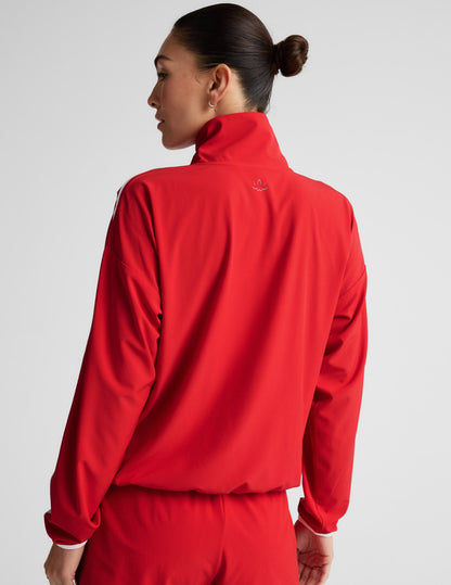 Beyond Yoga Stretch Woven Course Contrast Half Zip Pullover
