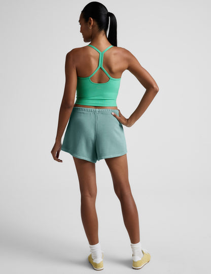 Beyond Yoga Mid-Rise Lounge Fade Out Shorts - Washed Teal Sea