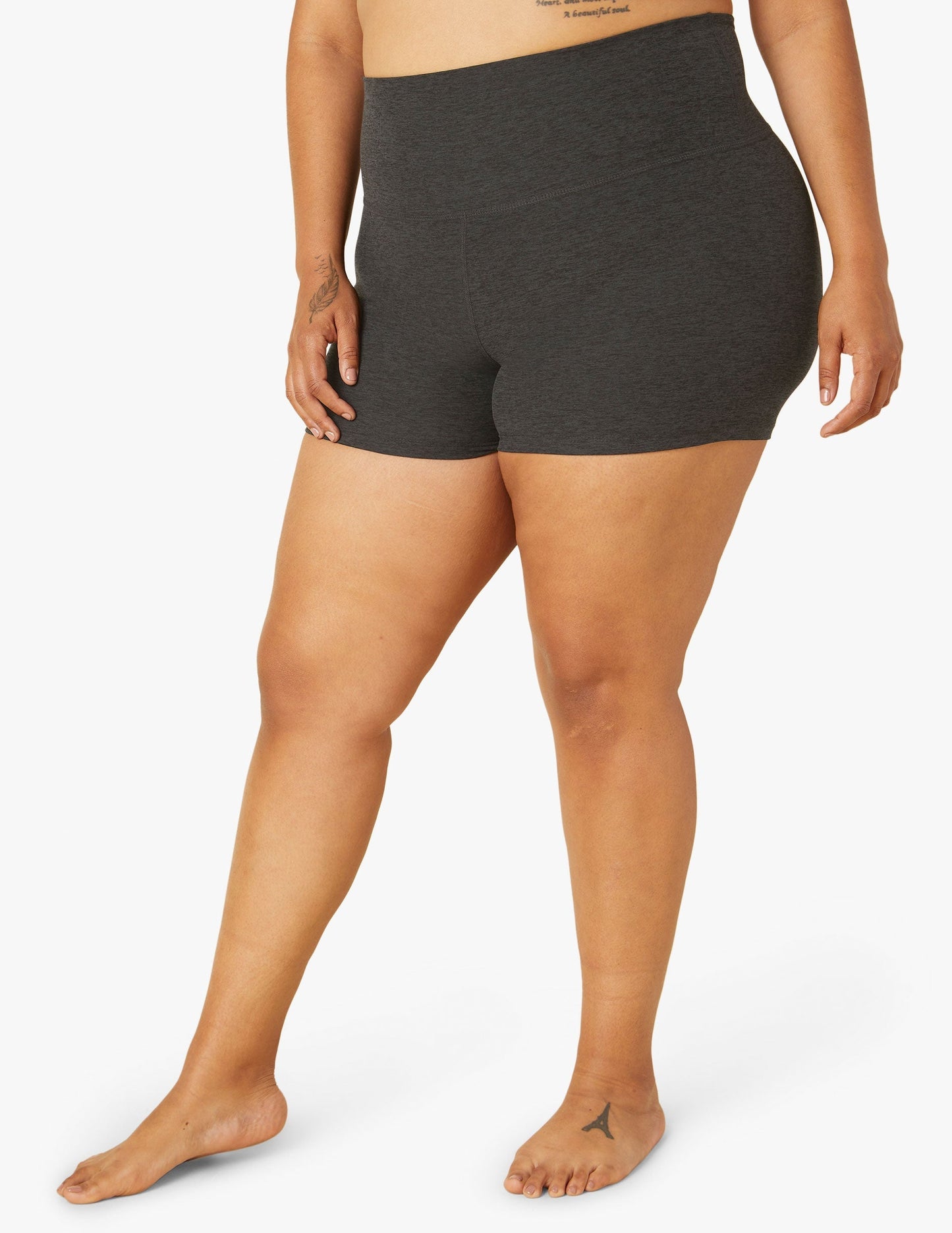 Beyond Yoga Women's High Waisted 3" Spacedye Running Shorts - Darkest Night