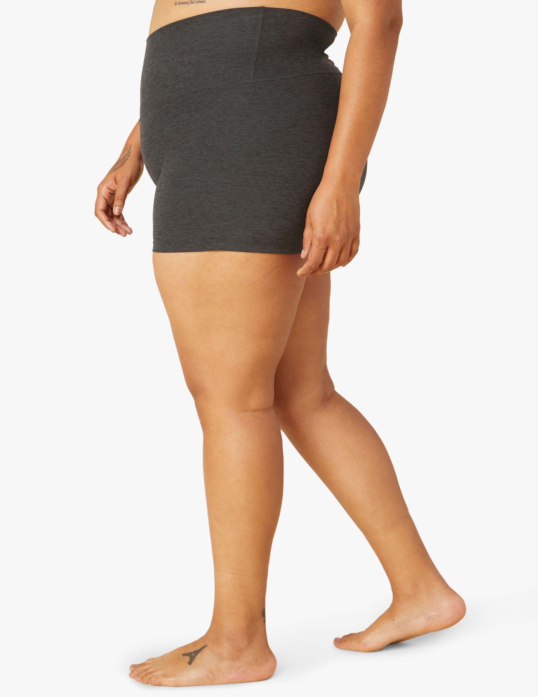 Beyond Yoga Women's High Waisted 3" Spacedye Running Shorts - Darkest Night