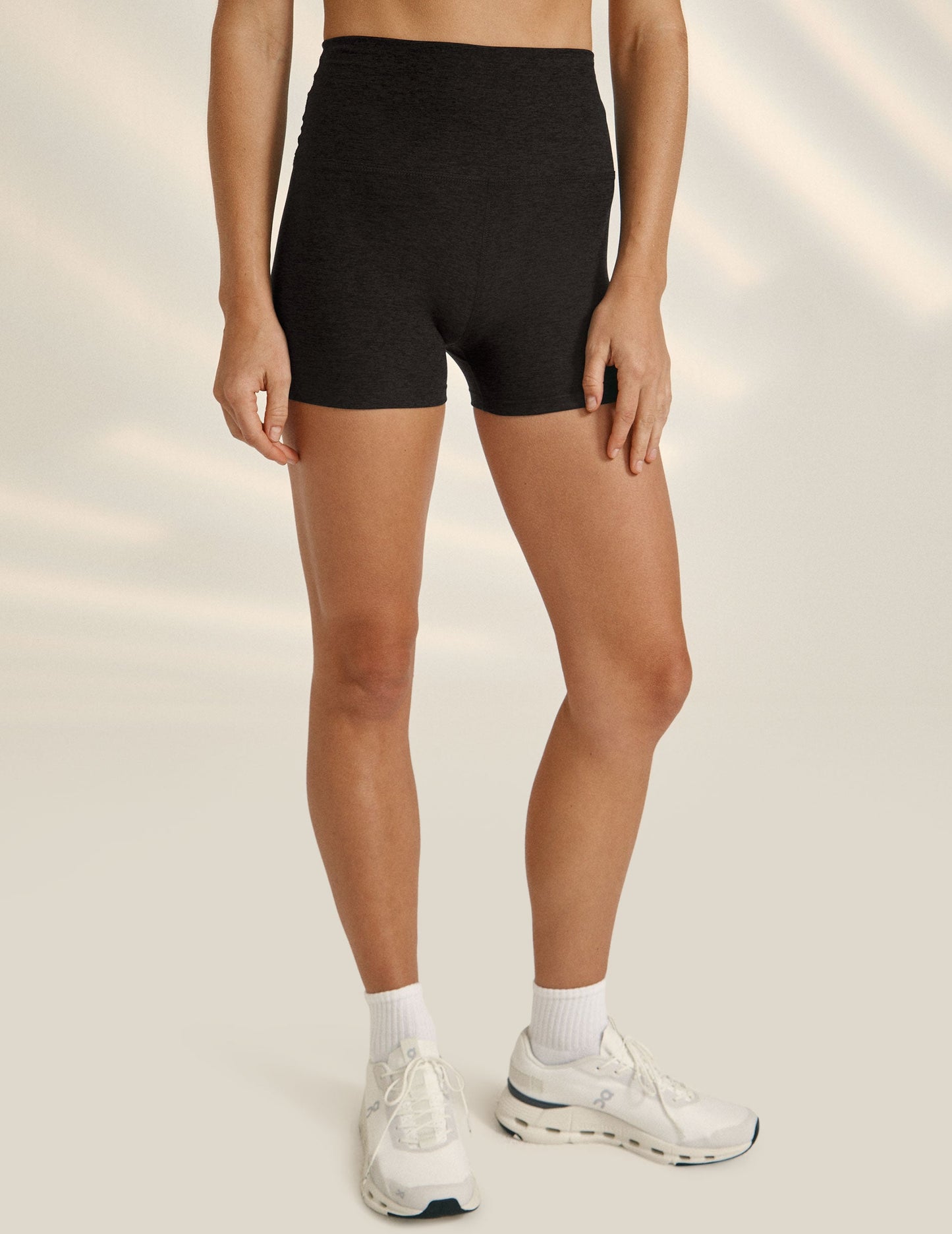 Beyond Yoga Women's High Waisted 3" Spacedye Running Shorts - Darkest Night