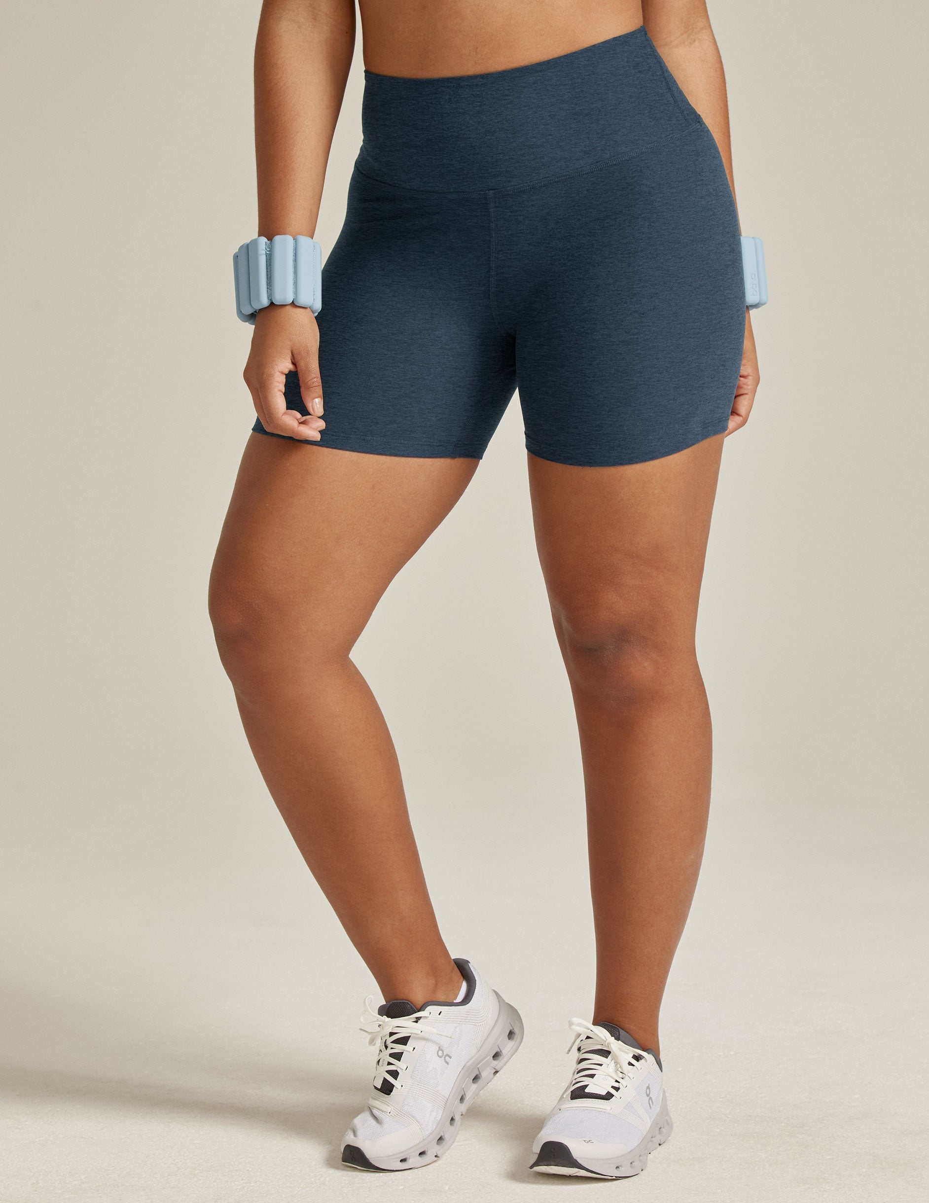 Beyond Yoga High Waisted 5" Spacedye Biker Shorts - Nocturnal Navy