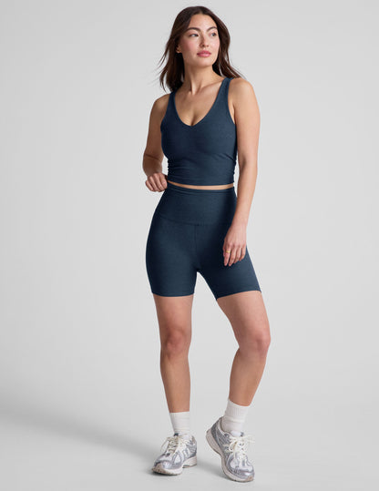 Beyond Yoga High Waisted 5" Spacedye Biker Shorts - Nocturnal Navy