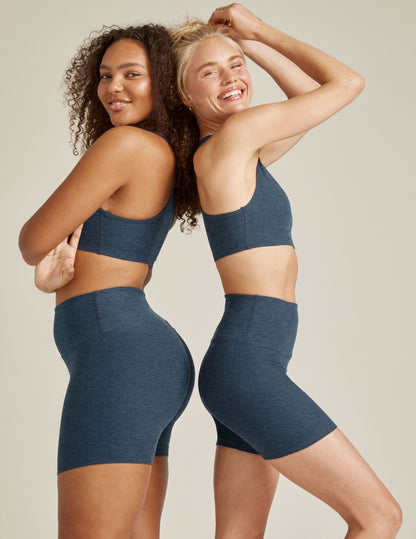 Beyond Yoga High Waisted 5" Spacedye Biker Shorts - Nocturnal Navy