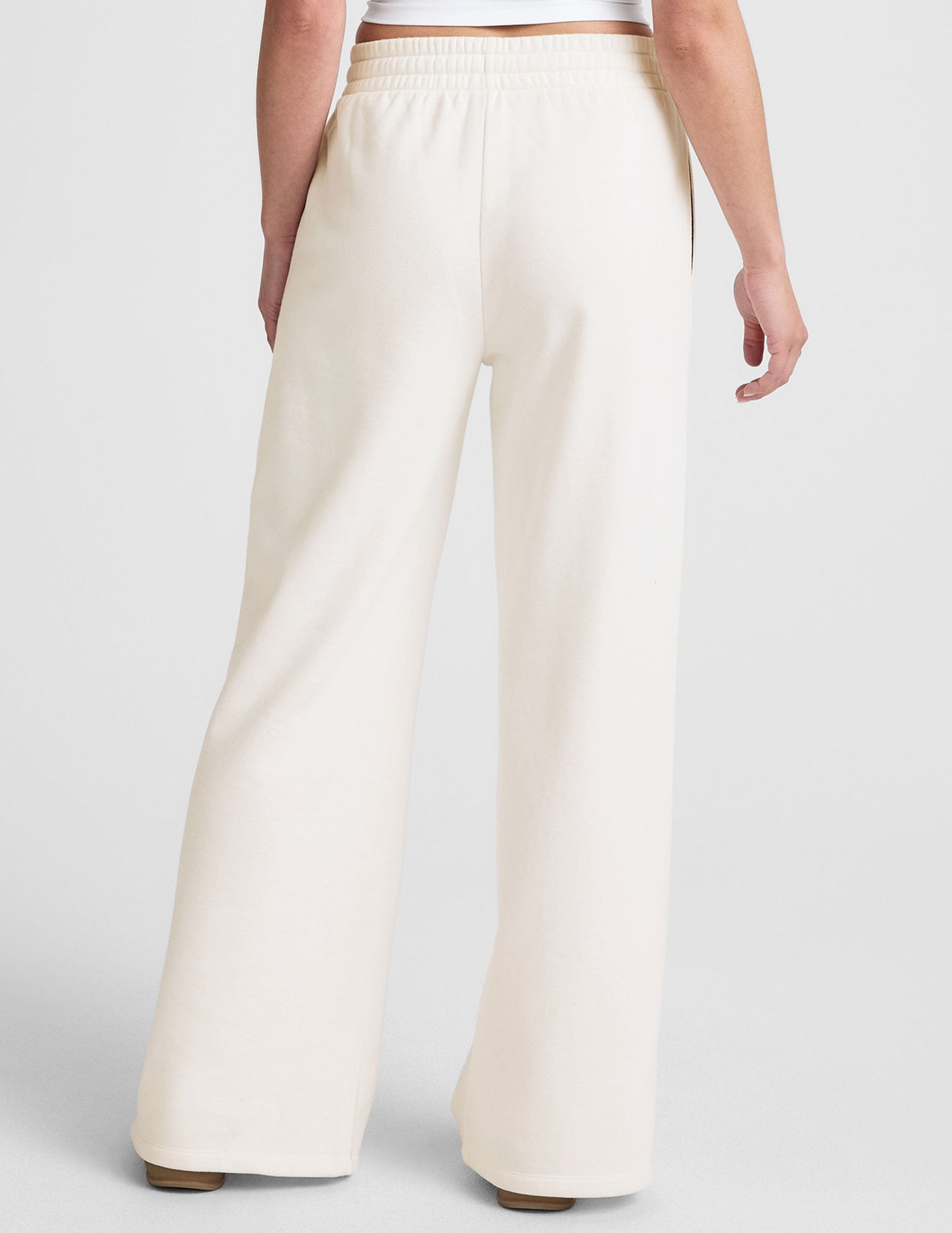Beyond Yoga Wide Leg Side Slit LuxeFleece Pant - Fresh Snow
