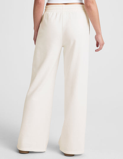 Beyond Yoga Wide Leg Side Slit LuxeFleece Pant - Fresh Snow