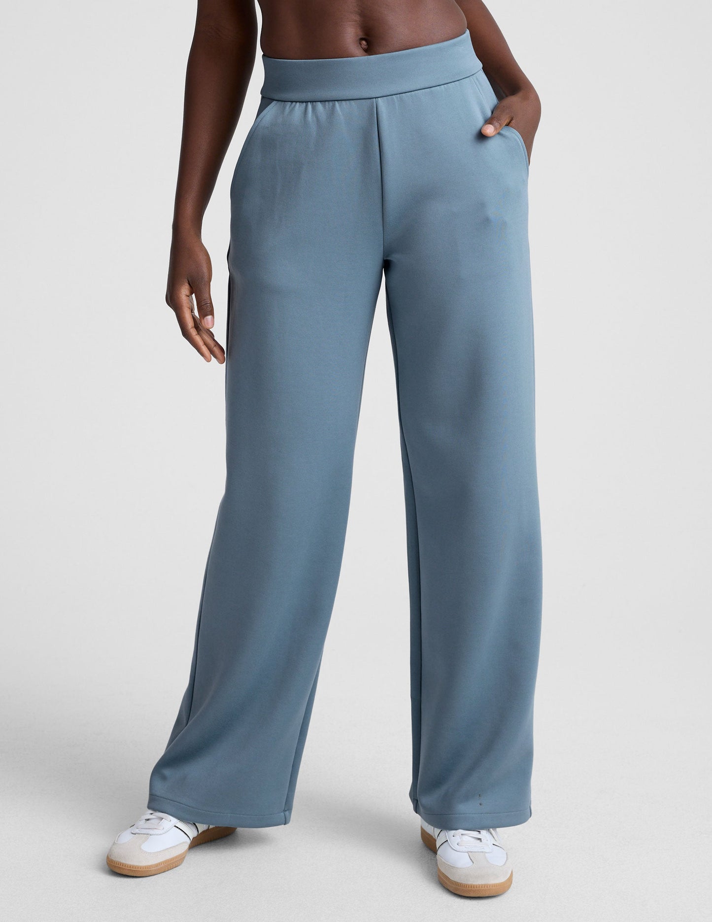 Beyond Yoga Wide Leg Pull On In The Flow Pants - Lunar Blue
