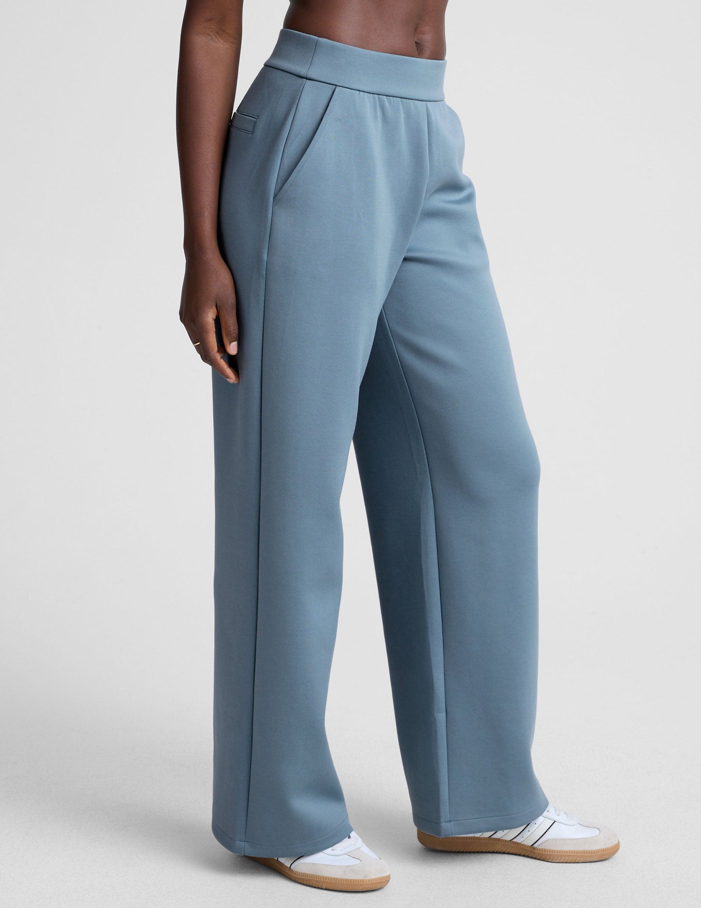 Beyond Yoga Wide Leg Pull On In The Flow Pants - Lunar Blue