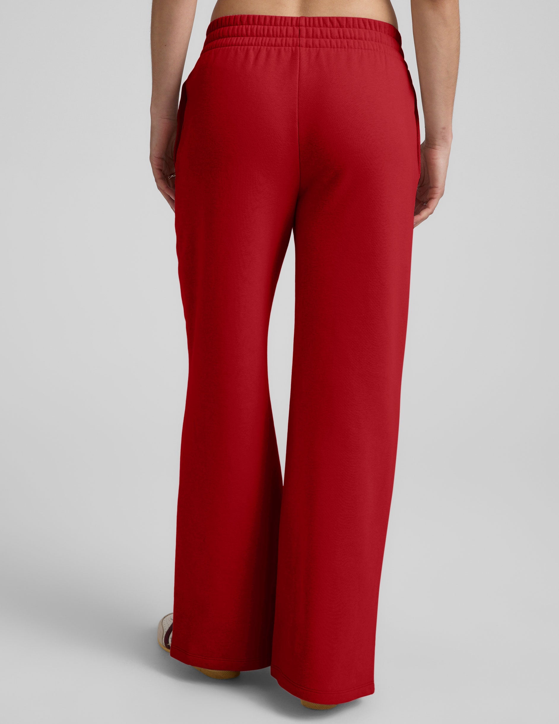 Beyond Yoga Wide Leg Slit LuxeFleece Sweat Pants - Holly Red
