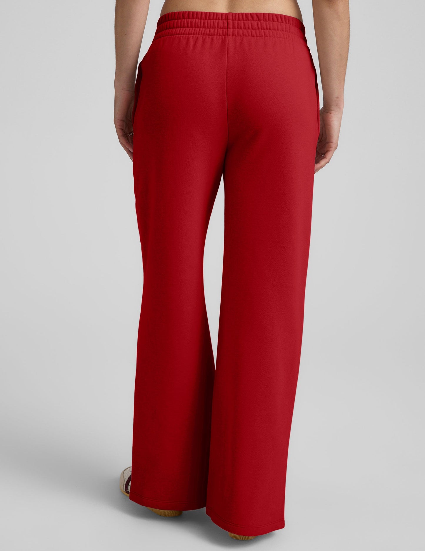 Beyond Yoga Wide Leg Side Slit LuxeFleece Pant - Holly Red