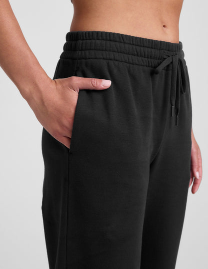 Beyond Yoga Wide Leg Side Slit LuxeFleece Pants - Black