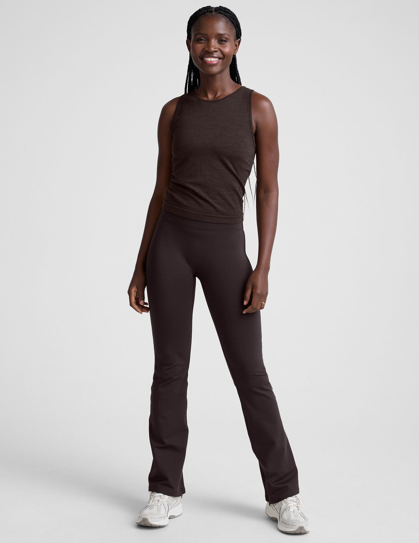 Beyond Yoga Women's High Waisted Bootcut Fleece Pants - Dark Chocolate