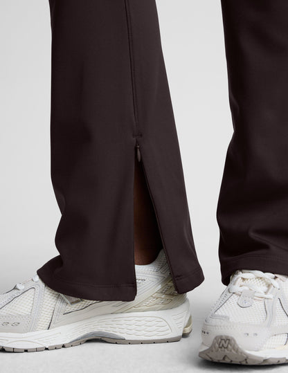 Beyond Yoga Women's High Waisted Bootcut Fleece Pants - Dark Chocolate