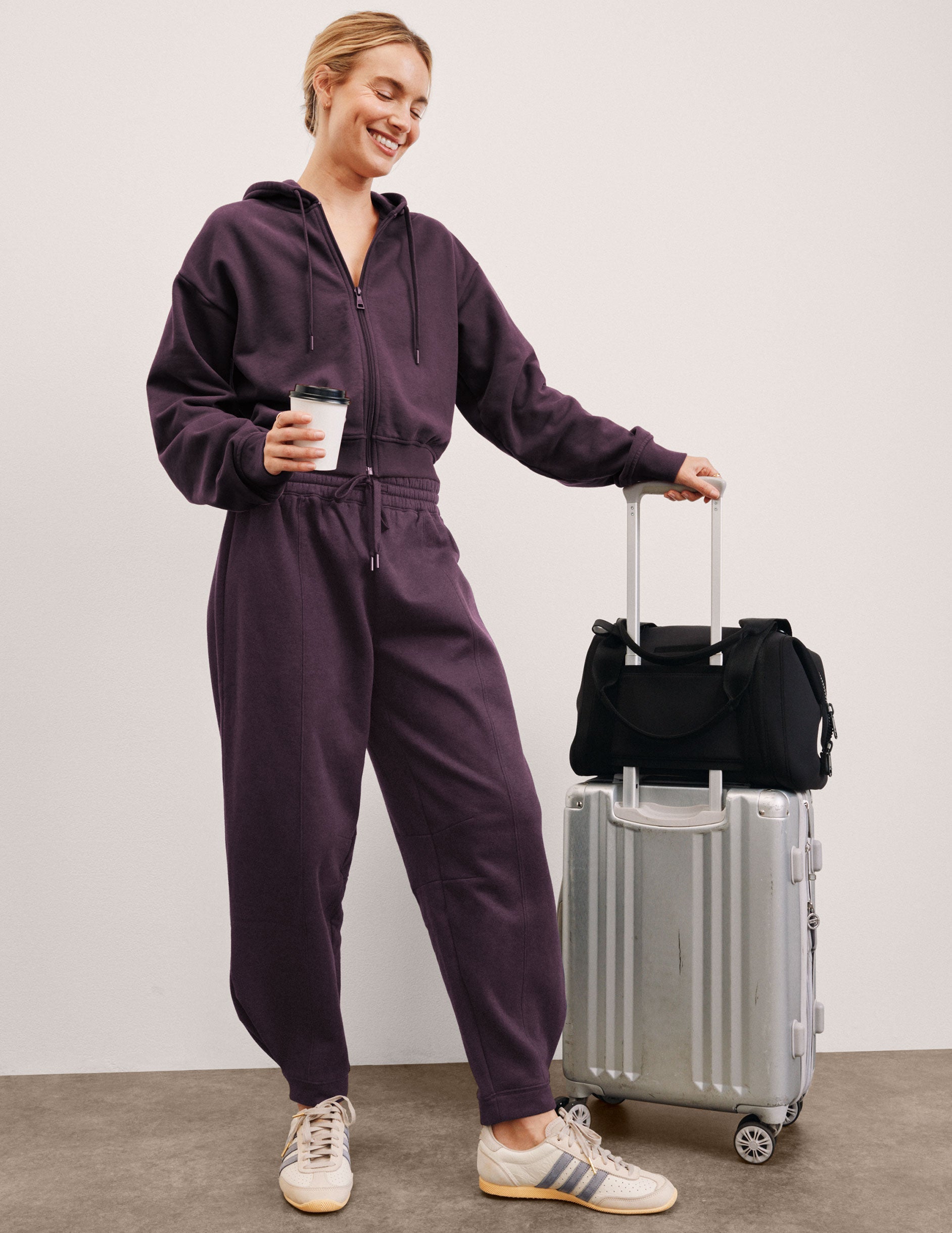 Beyond Yoga LuxeFleece Barrel Fleece Sweatpant - Eggplant Purple