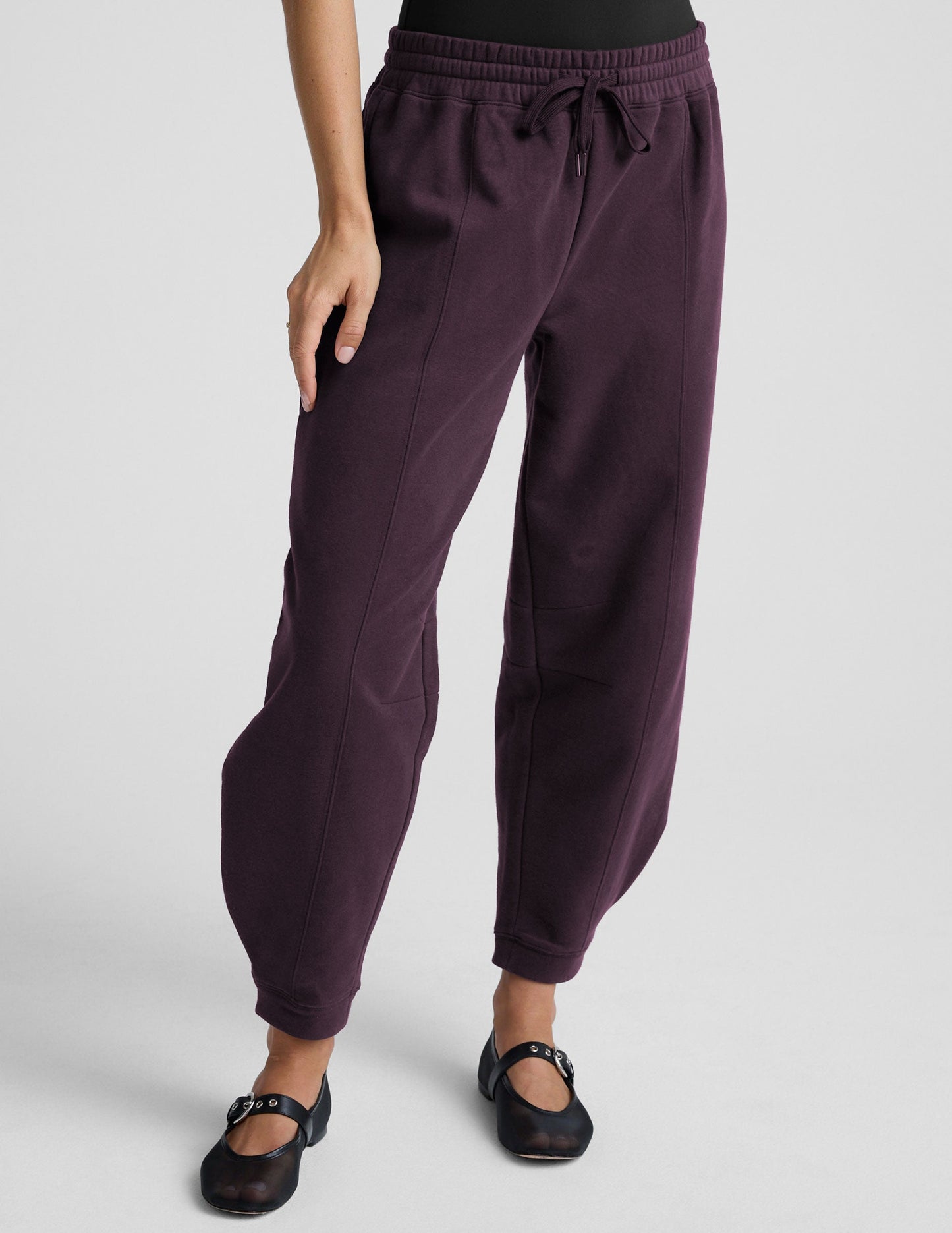Beyond Yoga LuxeFleece Barrel Fleece Sweatpant - Eggplant Purple