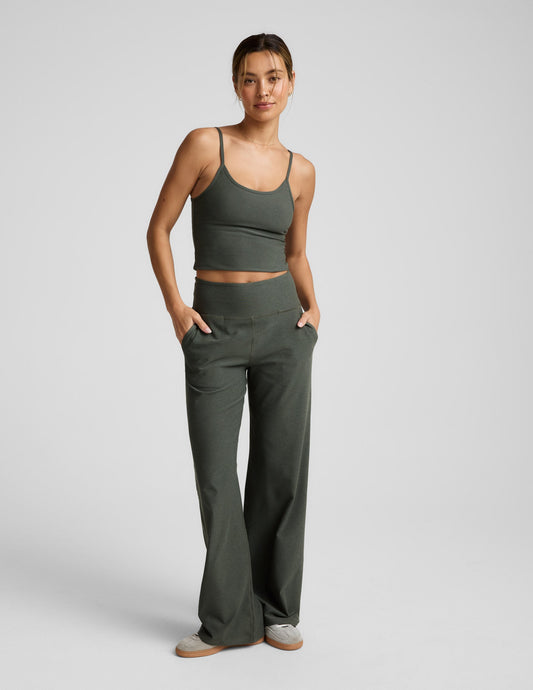 Beyond Yoga High Waisted Spacedye Wide Leg Pants - Dusty Forest Heather