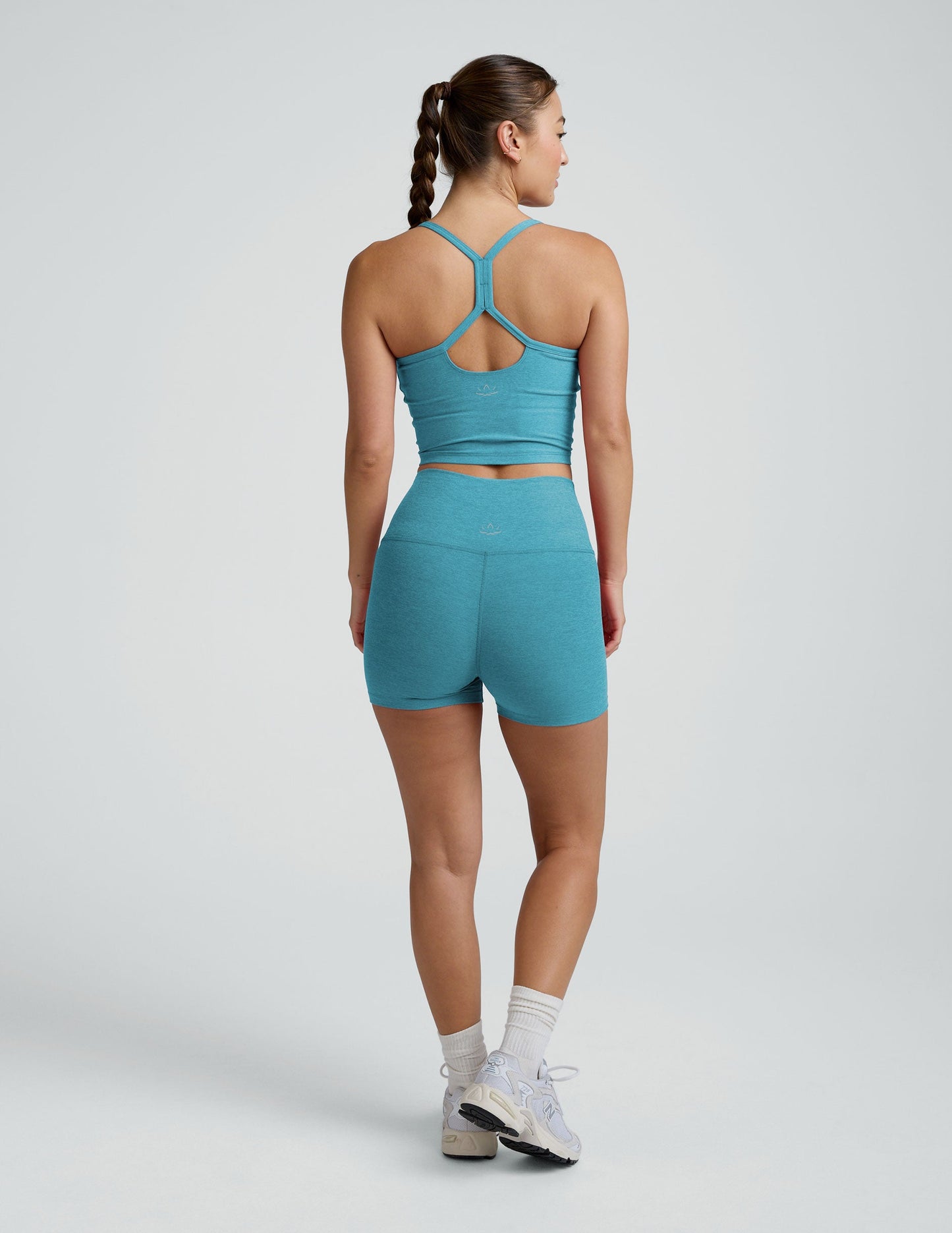 Beyond Yoga Women's High Waisted 3-Inch Spacedye Shorts - Surfer Blue