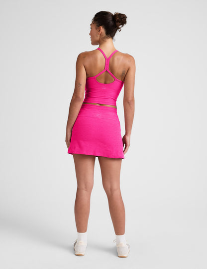 Beyond Yoga High Waisted A-Line Spacedye Skirt - Pink Glow Heather