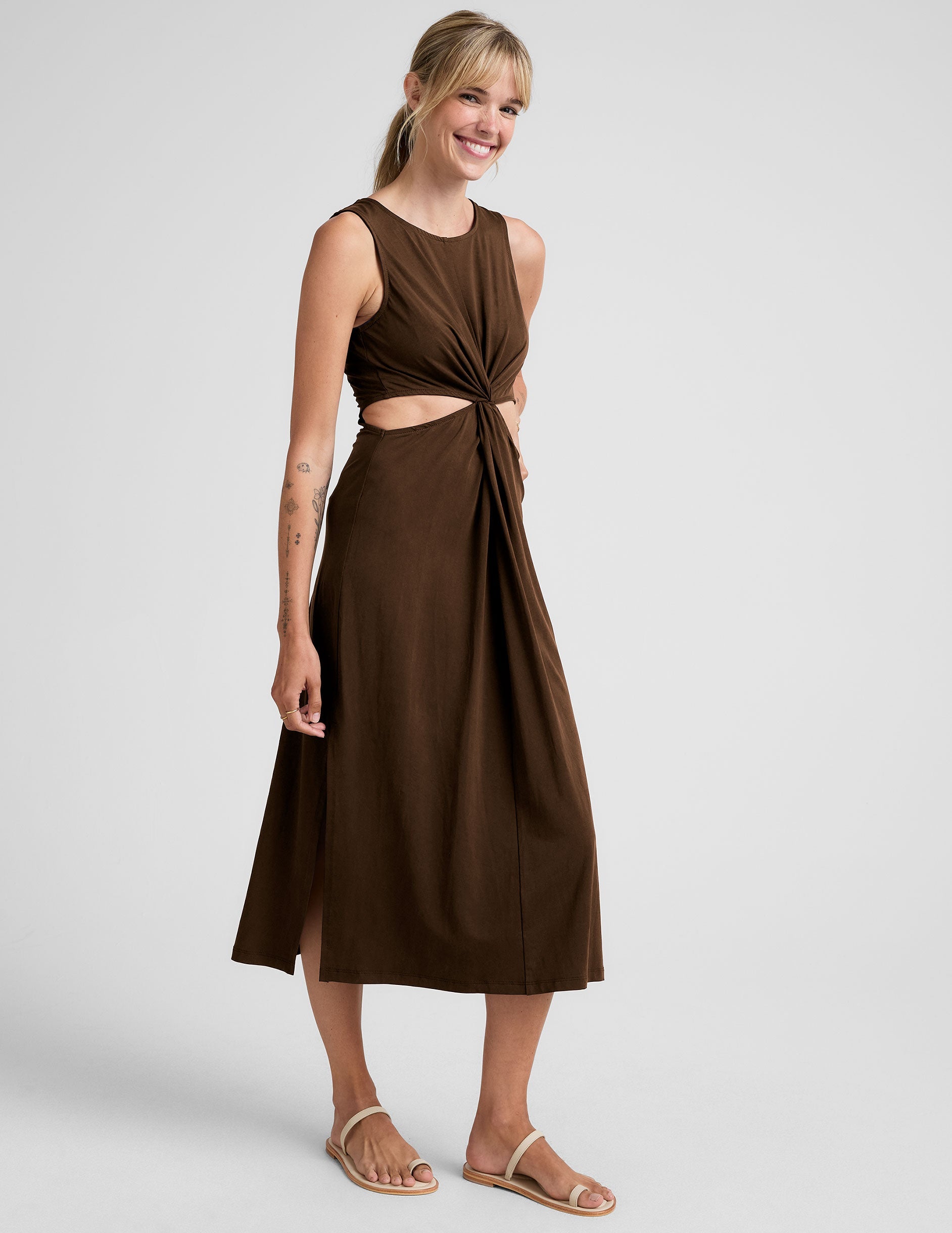 Beyond Yoga Around The World Front Twist Dress