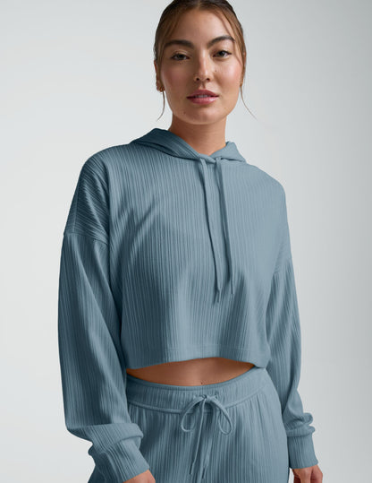 Beyond Yoga Breathe Easy Ribbed Cropped Hoodie