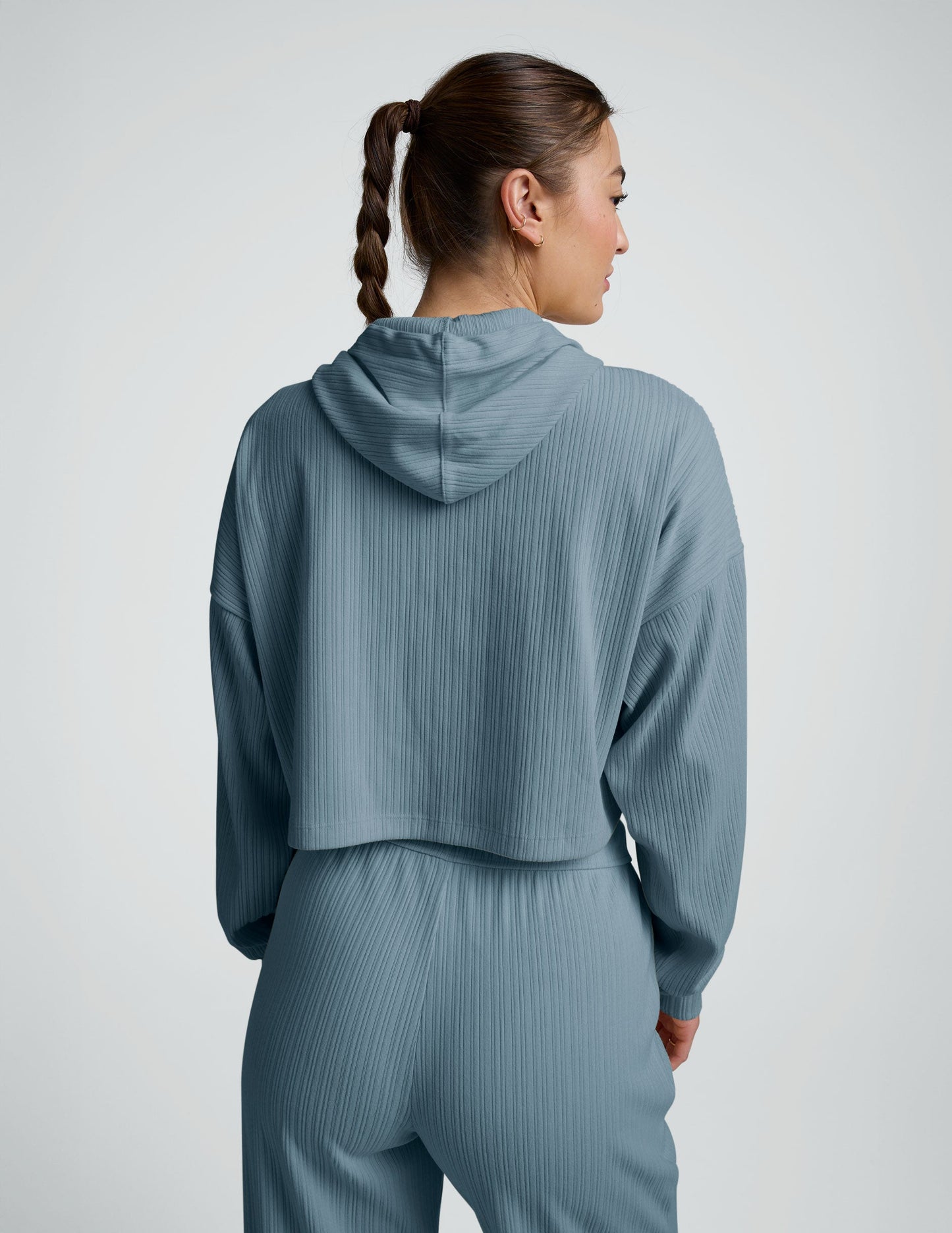 Beyond Yoga Breathe Easy Ribbed Cropped Hoodie