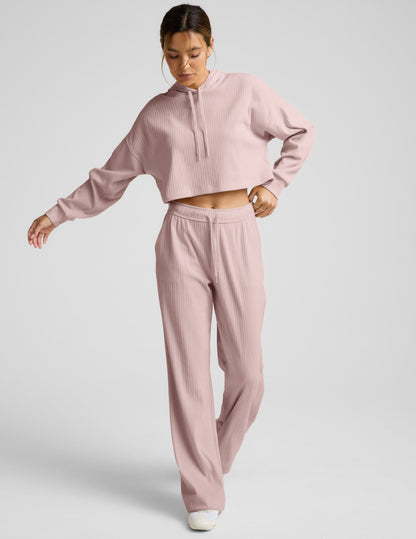 Beyond Yoga Breathe Easy Ribbed Cropped Hoodie