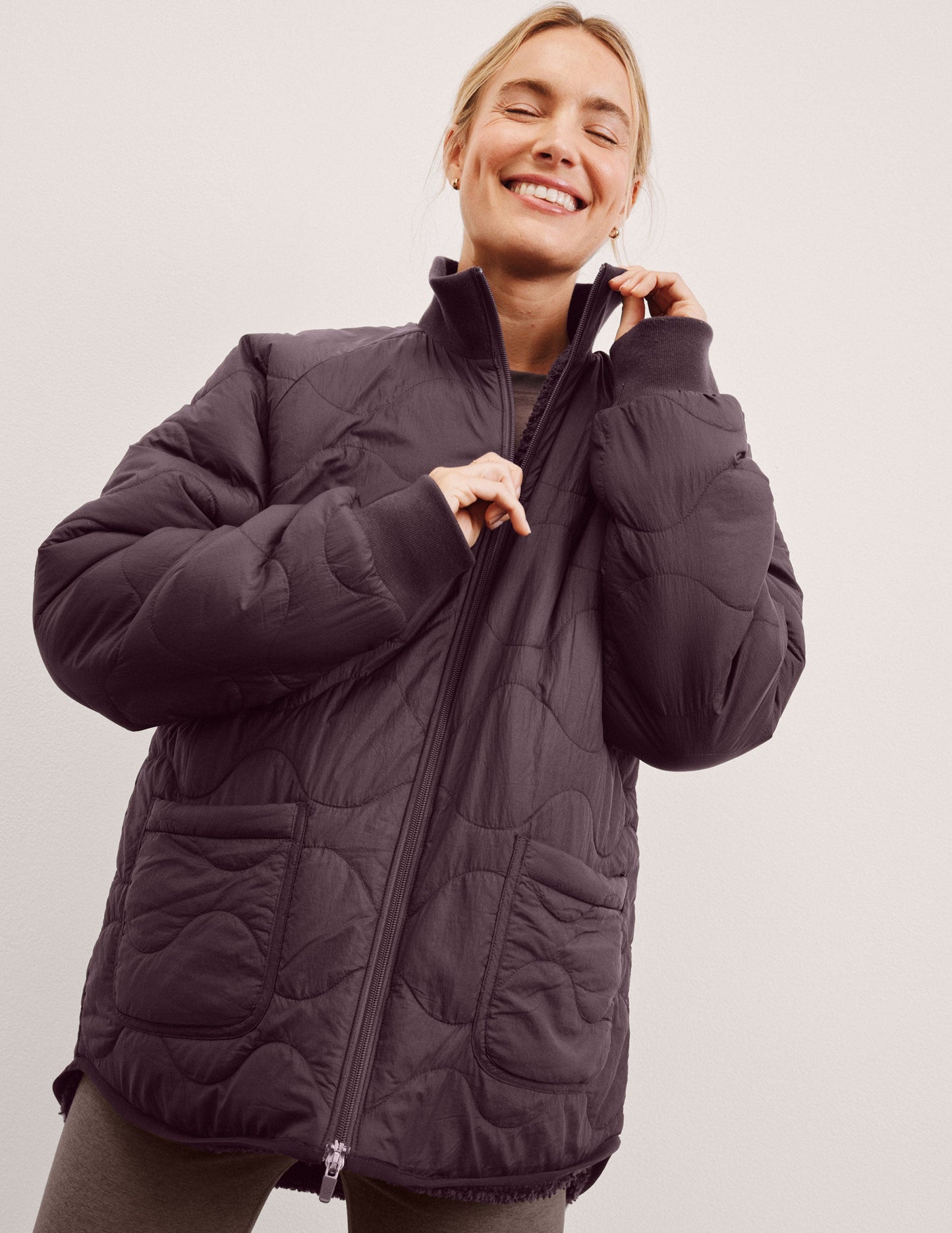 Beyond Yoga 2-Way Quilted Jacket