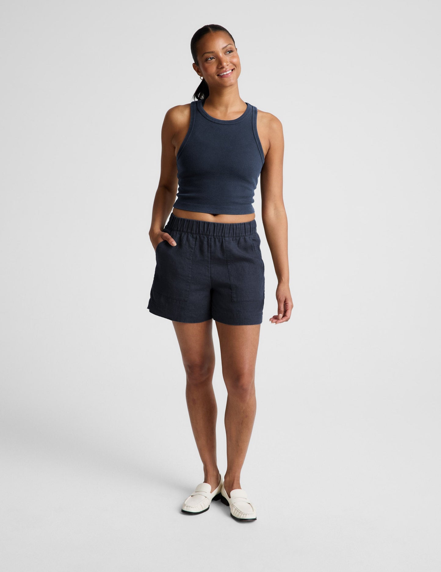 Beyond Yoga On Repeat Rib High Neck Cropped Tank