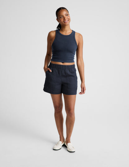 Beyond Yoga On Repeat Rib High Neck Cropped Tank