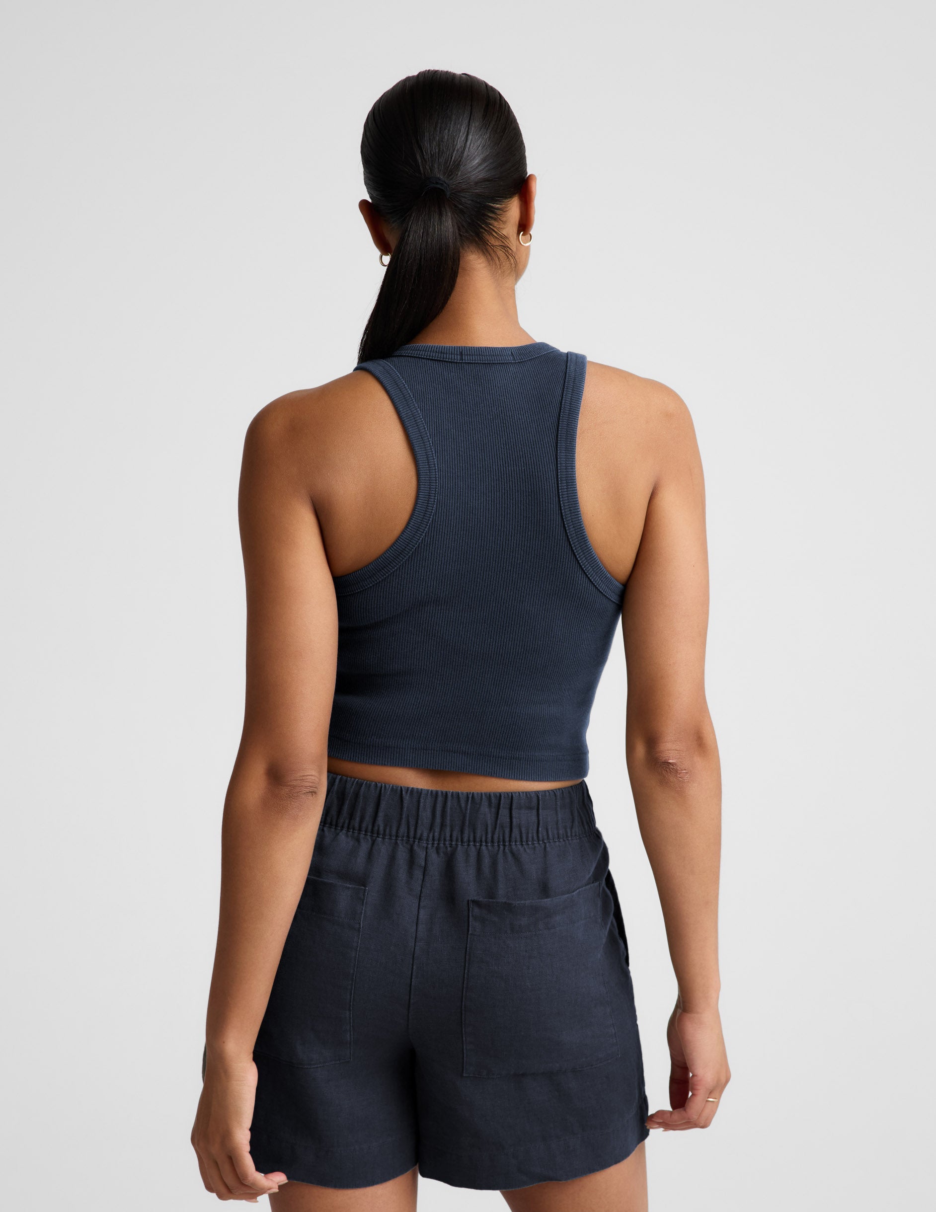 Beyond Yoga On Repeat Rib High Neck Cropped Tank