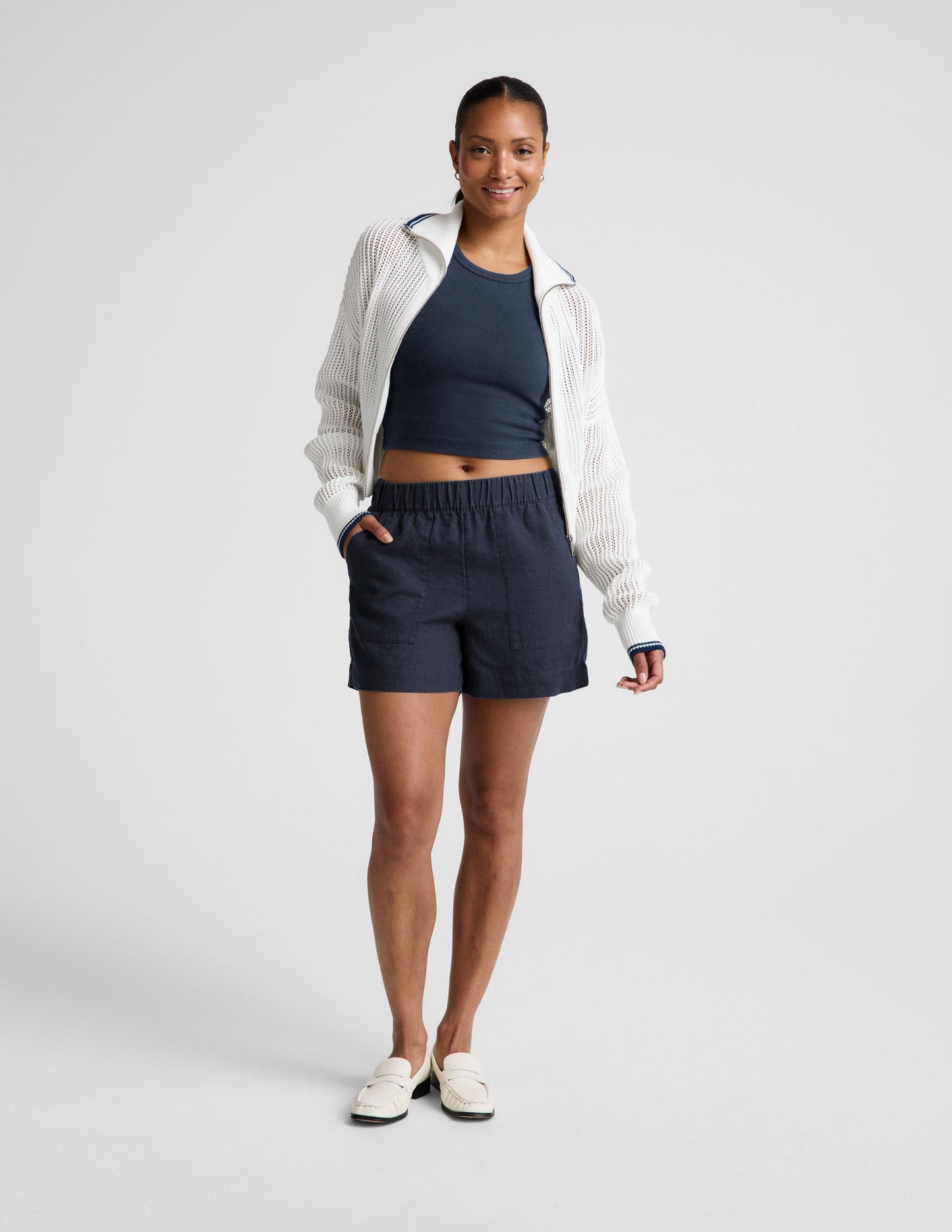 Beyond Yoga On Repeat Rib High Neck Cropped Tank