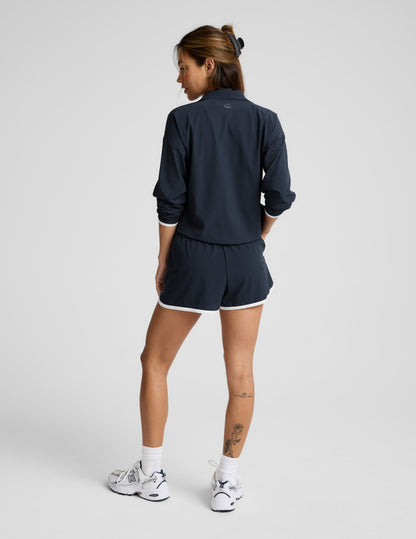 Beyond Yoga Women's Drawstring "The Course" Shorts - Navy Blue