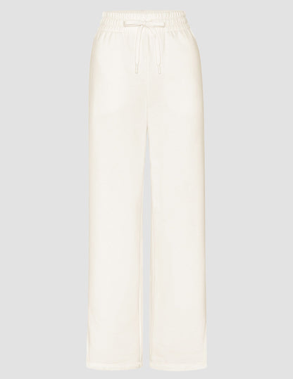 Beyond Yoga Side Slit Wide Leg LuxeFleece Pants - Fresh Snow