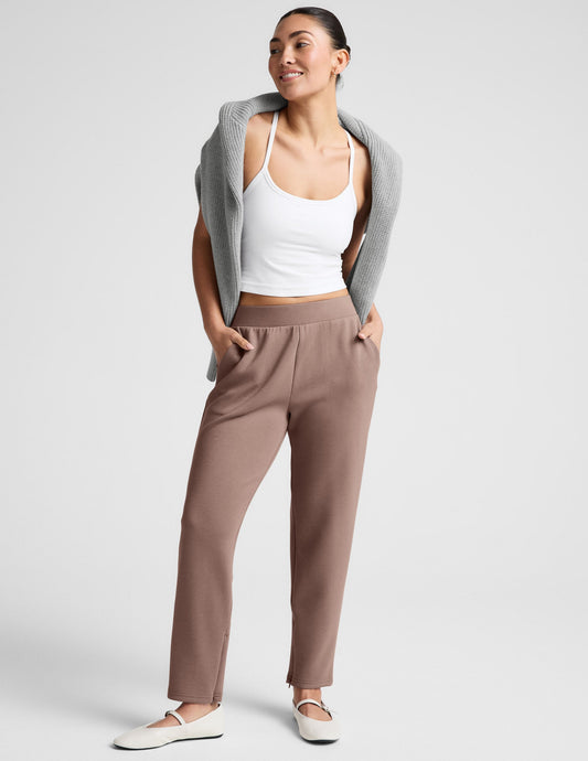 Beyond Yoga Women's Tapered Ankle SoftSpring Pants - Rosey Taupe